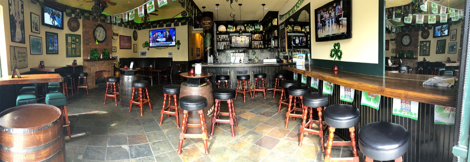 Back bar and room at The Irishman